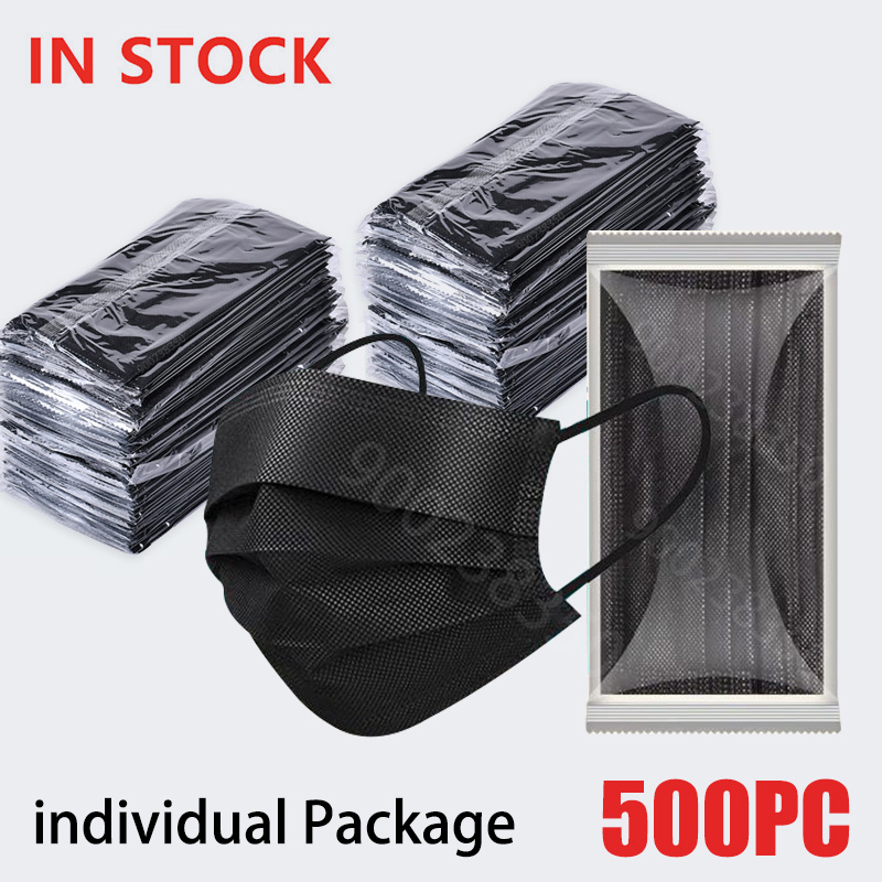 Disposable Surgical Mask - 50–500 шт. Черные одноразовые сертифицированные хирургические